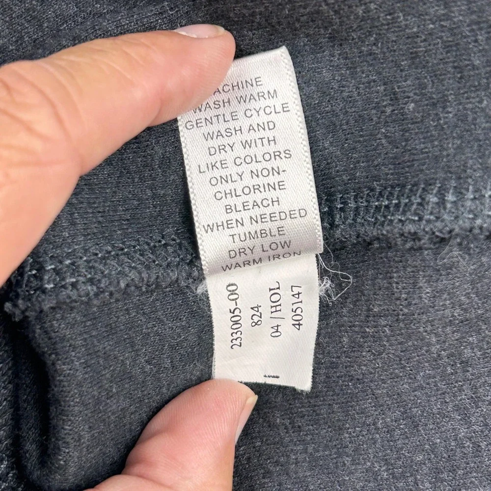 Banana Republic Mens Quarter Zip Pullover Sweater Charcoal Gray Cotton Size M